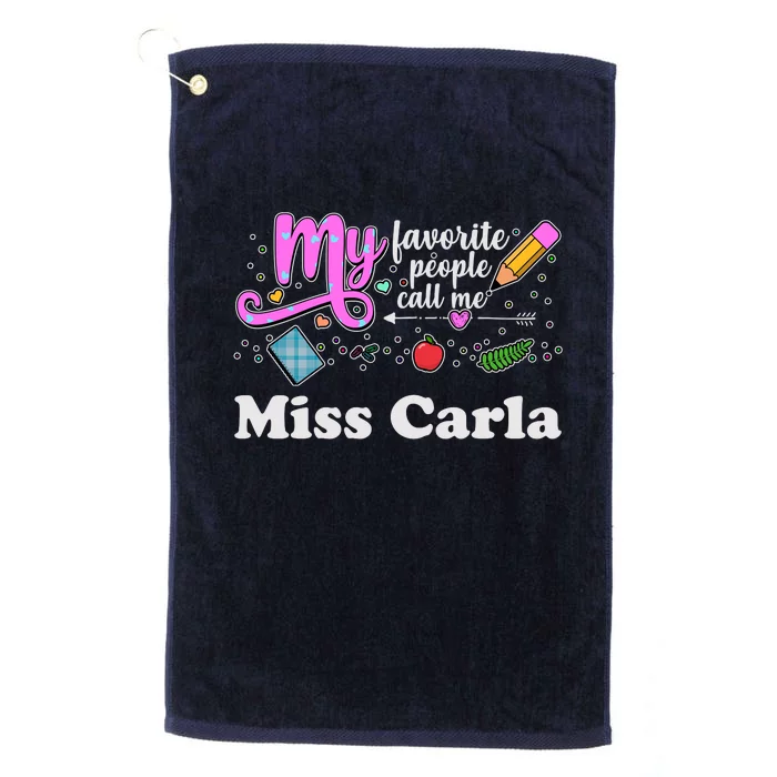 My Favorite People Call Me Custom Name Platinum Collection Golf Towel