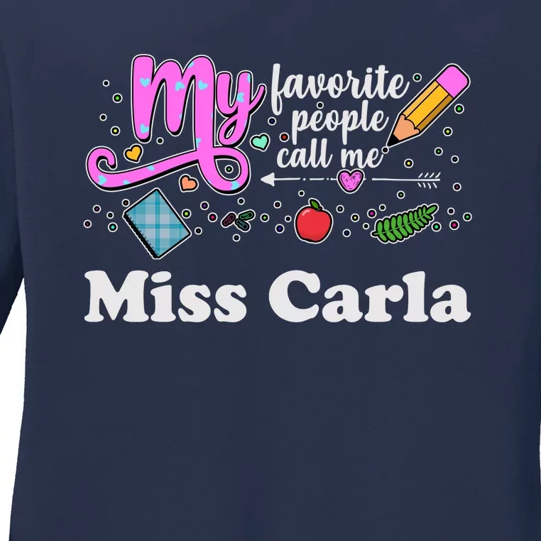 My Favorite People Call Me Custom Name Ladies Long Sleeve Shirt