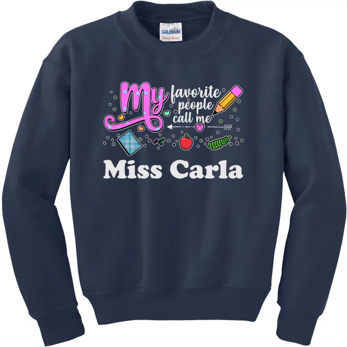 My Favorite People Call Me Custom Name Kids Sweatshirt