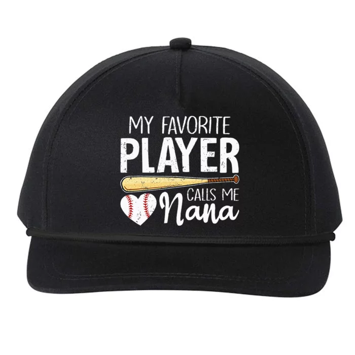 My Favorite Player Calls Me Nana Baseball Snapback Five-Panel Rope Hat