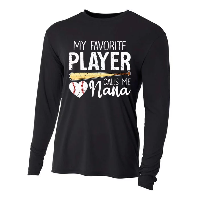 My Favorite Player Calls Me Nana Baseball Cooling Performance Long Sleeve Crew