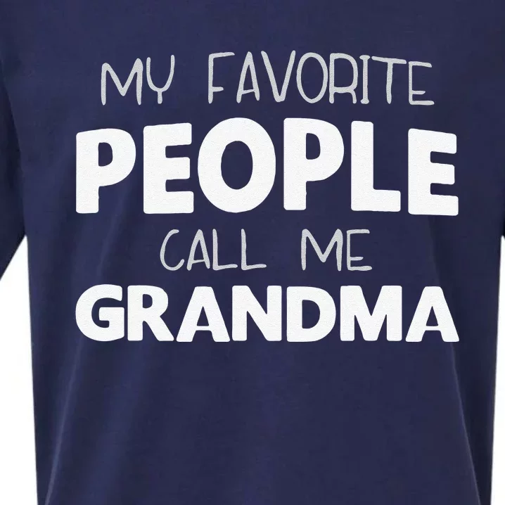 My Favorite People Call Me Grandma Funny Sueded Cloud Jersey T-Shirt