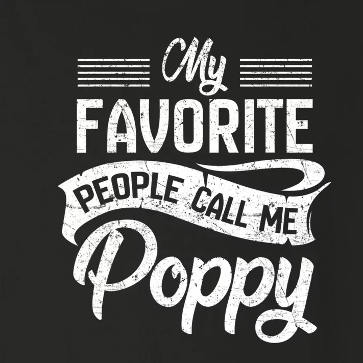 My Favorite People Call Me Poppy Grandpa Fathers Day Toddler Long Sleeve Shirt