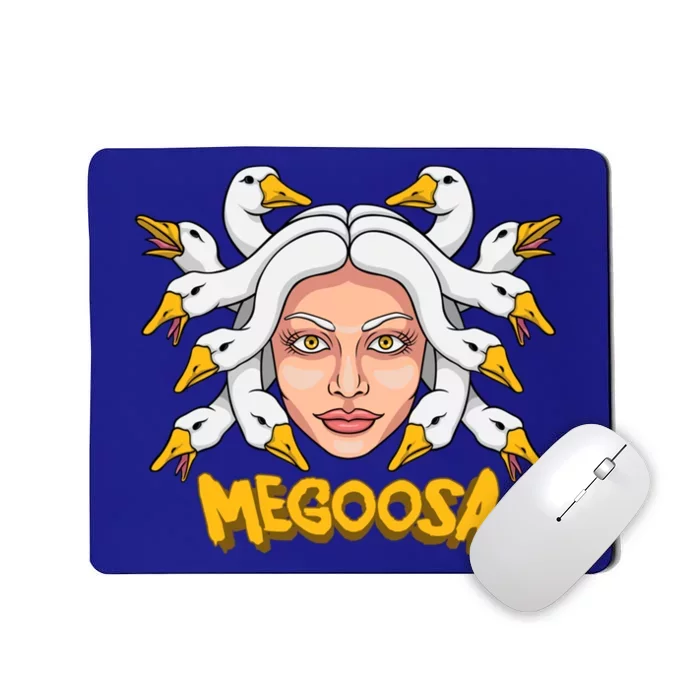 Megoosa Funny Pun Goose Medusa Snakes Gift Mousepad