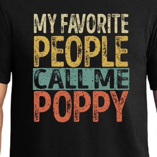 My Favorite People Call Me Poppy Funny Grandpa Pajama Set