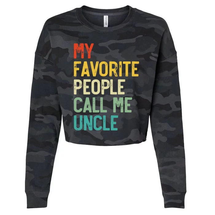 My Favorite People Call Me Uncle Father's Day Cropped Pullover Crew