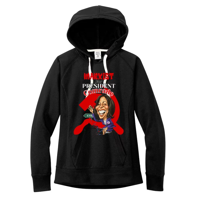 Marxist For President Comrade Kamala Harris Funny President Women's Fleece Hoodie