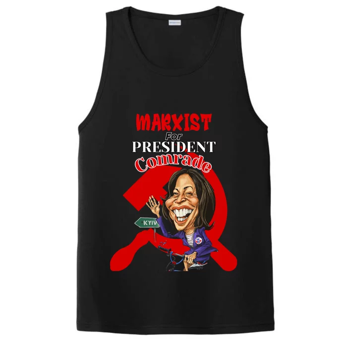 Marxist For President Comrade Kamala Harris Funny President Performance Tank