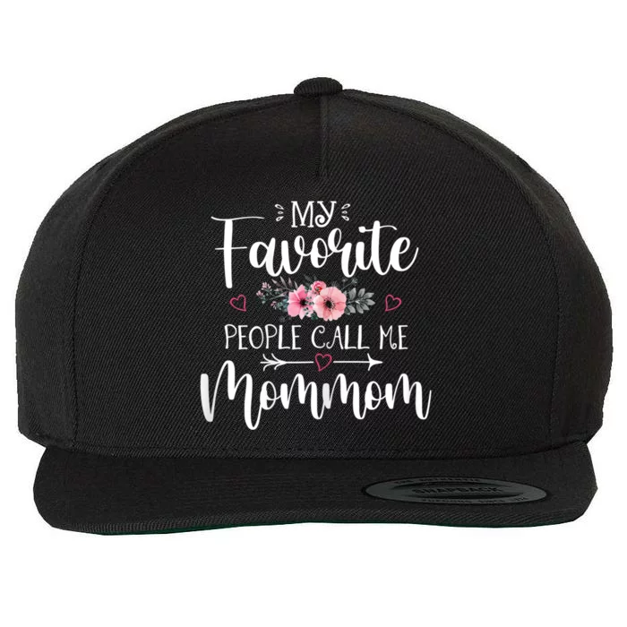 My Favorite People Call Me Mommom Wool Snapback Cap