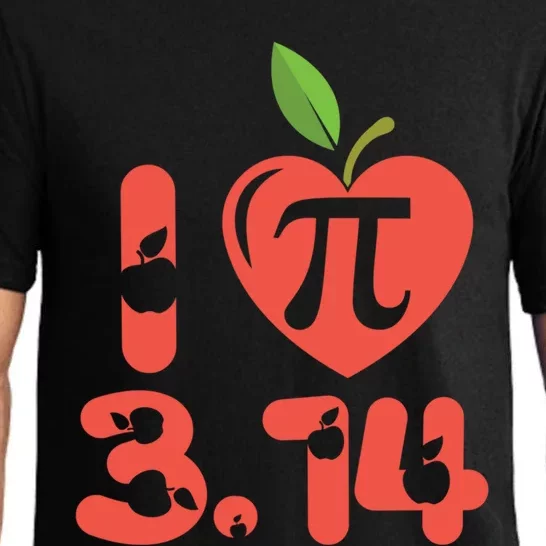 Math Funny Pi Day 3 14 I Love Apple Pie Apple Pi Day Gift Pajama Set