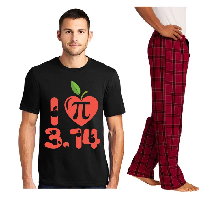 Math Funny Pi Day 3 14 I Love Apple Pie Apple Pi Day Gift Pajama Set