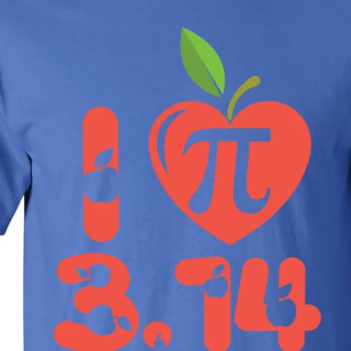 Math Funny Pi Day 3 14 I Love Apple Pie Apple Pi Day Gift Tall T-Shirt