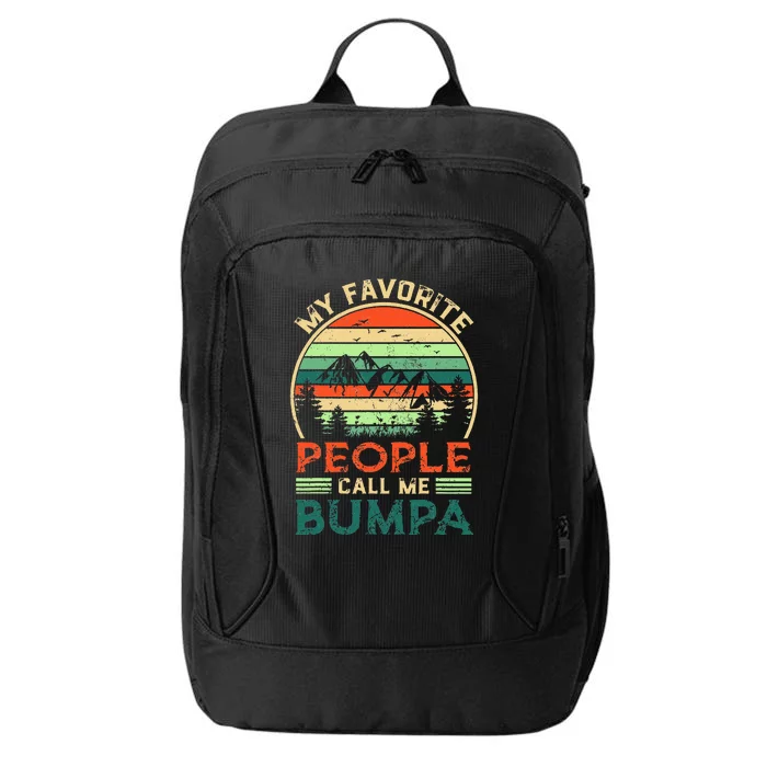 My Favorite People Call Me Bumpa FatherS Day Gifts Vintage City Backpack