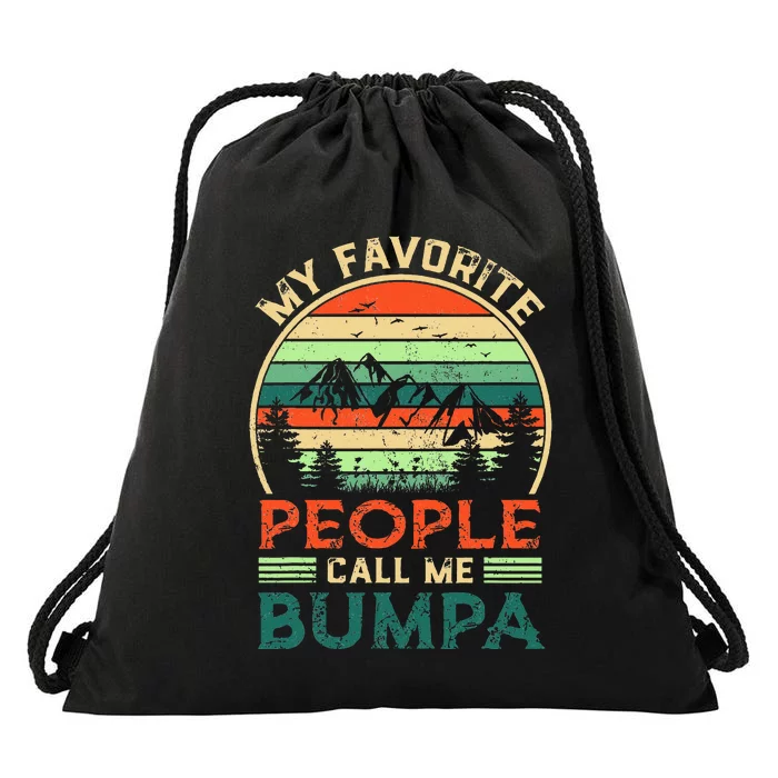 My Favorite People Call Me Bumpa FatherS Day Gifts Vintage Drawstring Bag