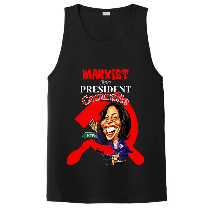 Marxist For President Comrade Kamala Harris Funny President Performance Tank