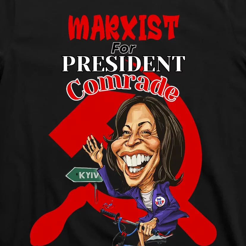 Marxist For President Comrade Anti Kamala Harris Funny President T-Shirt