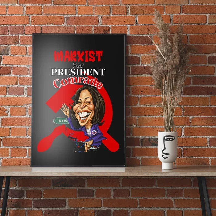 Marxist For President Comrade Anti Kamala Harris Funny President Poster