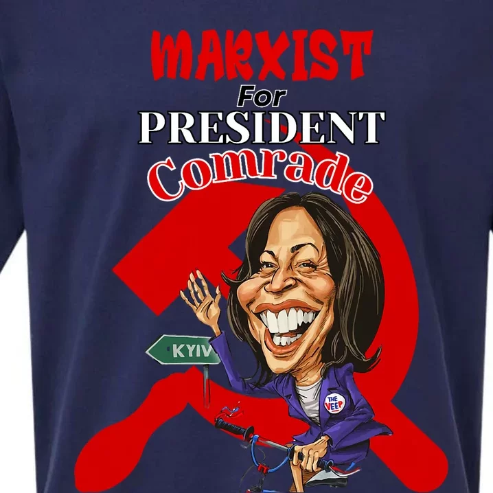 Marxist For President Comrade Anti Kamala Harris Funny President Sueded Cloud Jersey T-Shirt