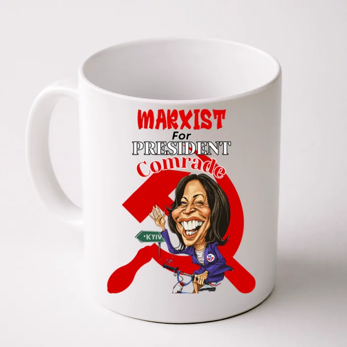 Marxist For President Comrade Anti Kamala Harris Funny President Front & Back Coffee Mug