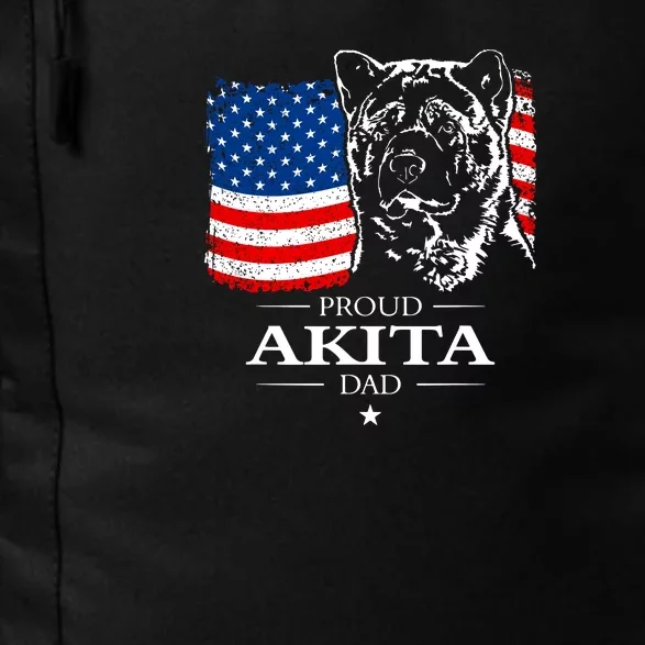 Mens Funny Proud Akita Dad American Flag Patriotic Dog Gift Daily Commute Backpack