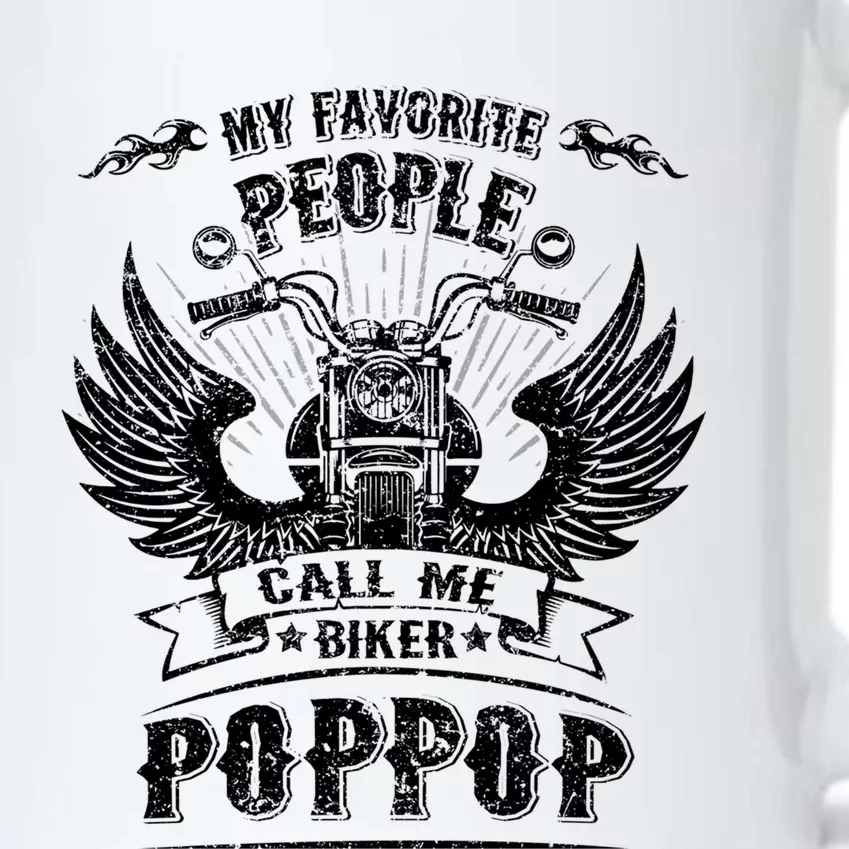 My Favorite People Call Me Biker Poppop Grandpa Motorcycle Gift Black Color Changing Mug