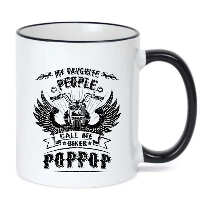 My Favorite People Call Me Biker Poppop Grandpa Motorcycle Gift Black Color Changing Mug