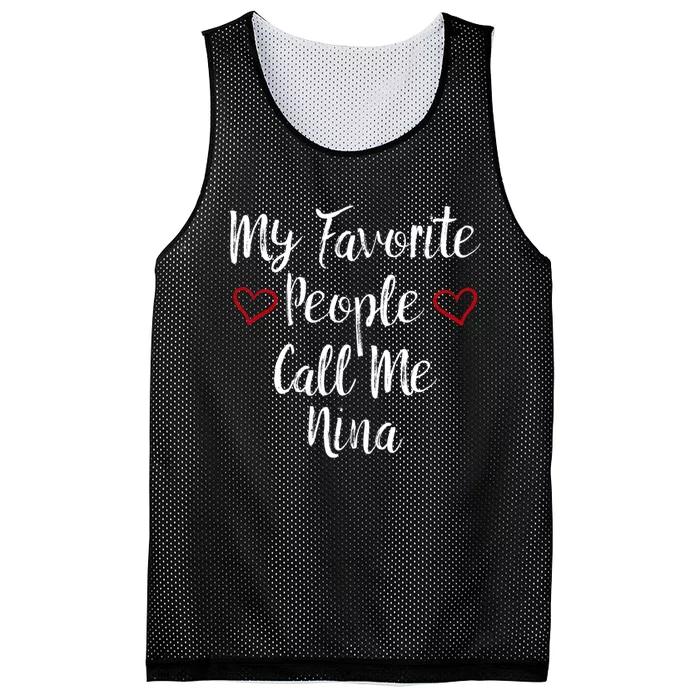 My Favorite People Call Me Nina Mesh Reversible Basketball Jersey Tank