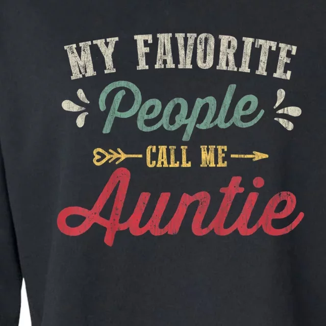 My Favorite People Call Me Auntie Cropped Pullover Crew