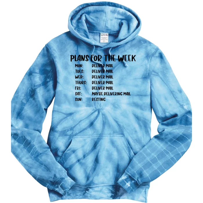 Mailman  Funny Postal Tie Dye Hoodie