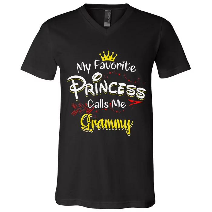 My Favorite Princess Calls Me Grammy V-Neck T-Shirt