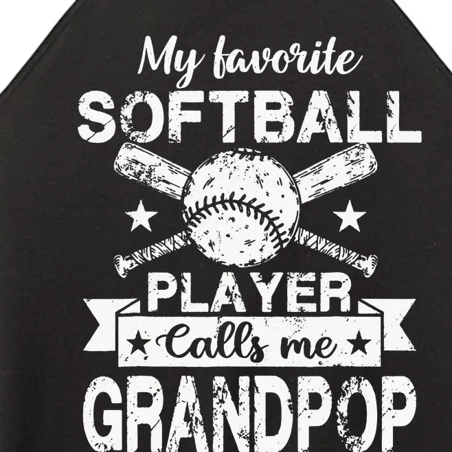 My Favorite Player Calls Me Grandpop Baseball Softball Women’s Perfect Tri Rocker Tank