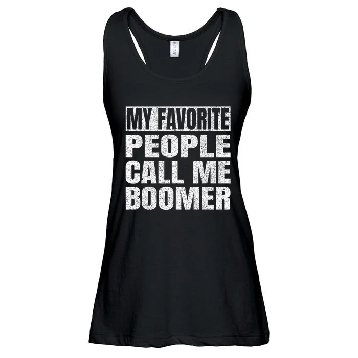 My Favorite People Call Me Boomer Grandfather Fathers Day Ladies Essential Flowy Tank