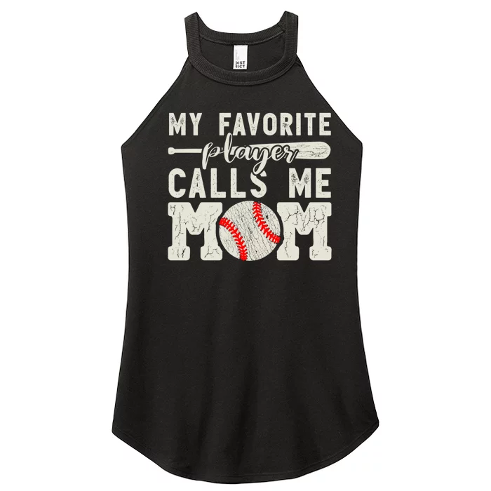 My Favorite Player Calls Me Mom Baseball Cheer Boy Mother Women’s Perfect Tri Rocker Tank