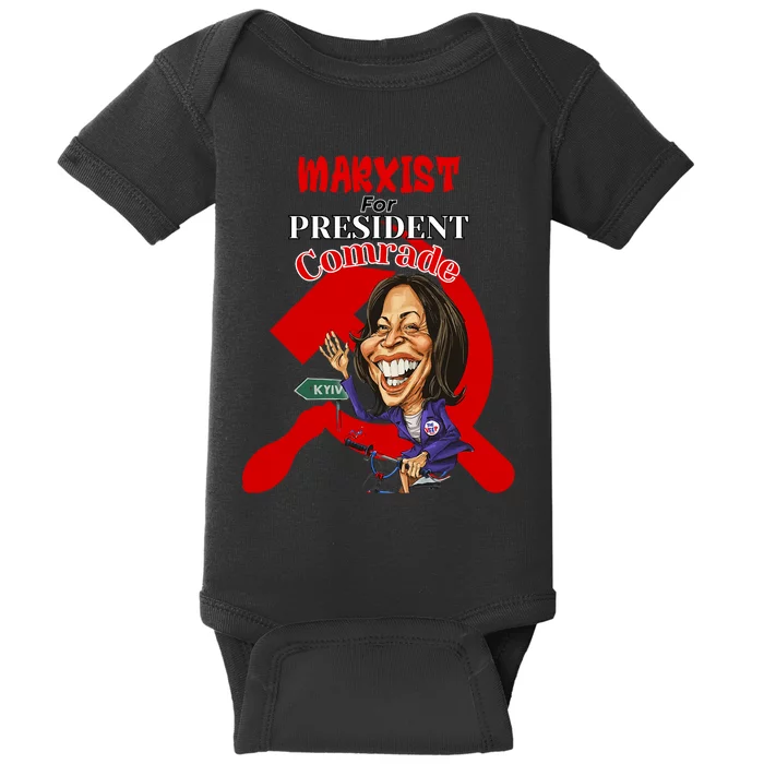 Marxist For President Comrade Kamala Harris Funny President Baby Bodysuit