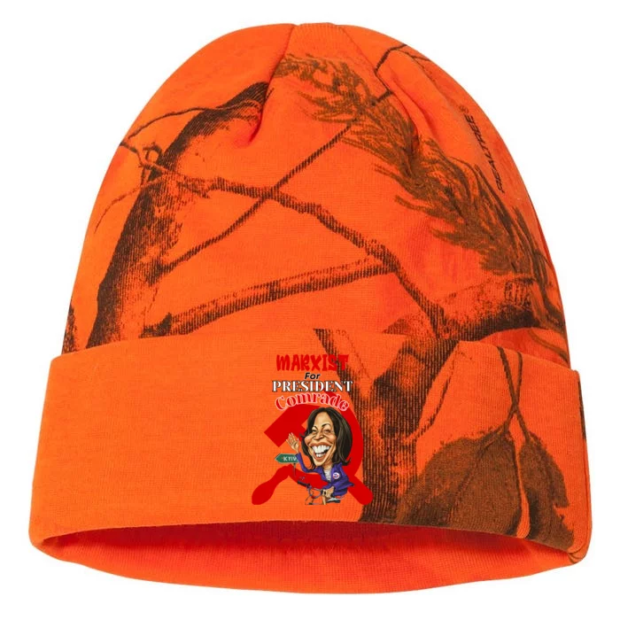 Marxist For President Comrade Kamala Harris Funny President Kati - 12in Camo Beanie