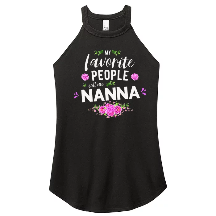 My Favorite People Call Me Nanna Maltese Grandma Women’s Perfect Tri Rocker Tank