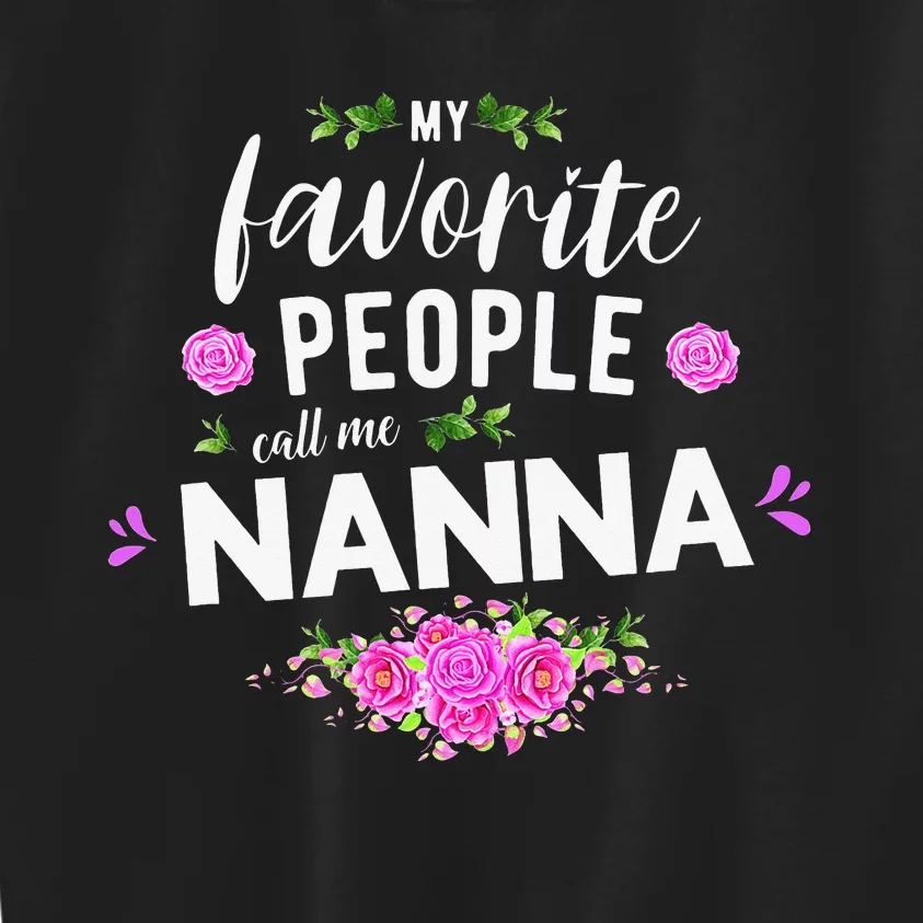 My Favorite People Call Me Nanna Maltese Grandma Kids Sweatshirt