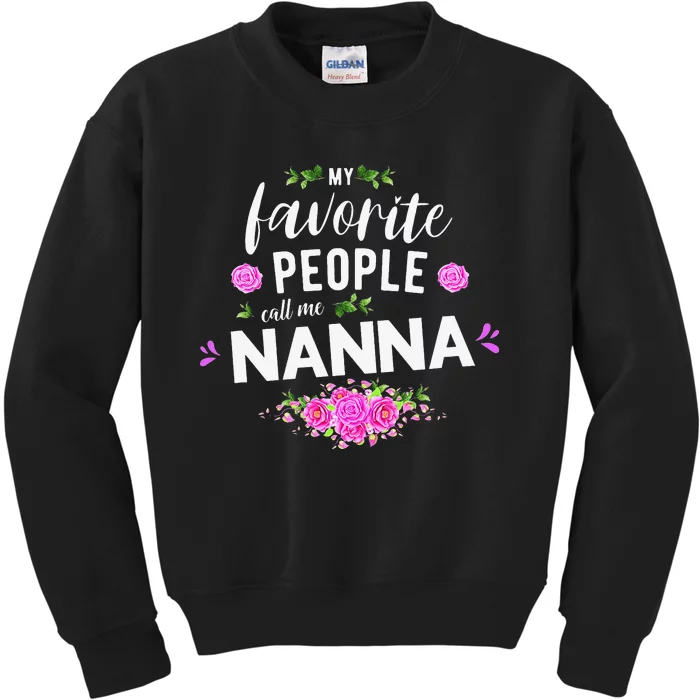 My Favorite People Call Me Nanna Maltese Grandma Kids Sweatshirt