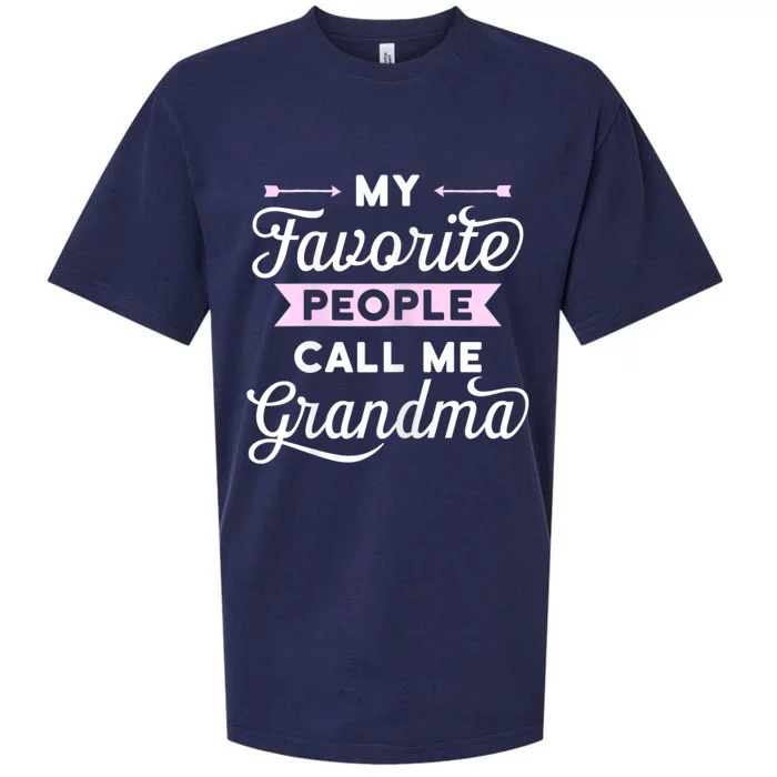 My Favorite People Call Me Grandma Sueded Cloud Jersey T-Shirt