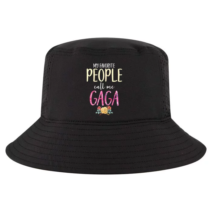 My Favorite People Call Me Gaga Floral Grandma Flowers Cool Comfort Performance Bucket Hat