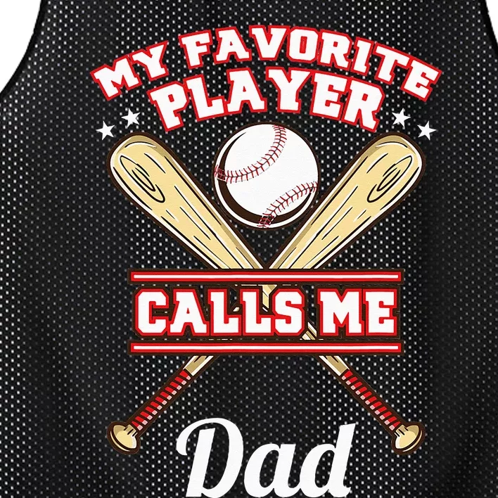 My Favorite Player Calls Me Dad Baseball Mesh Reversible Basketball Jersey Tank