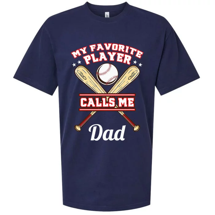 My Favorite Player Calls Me Dad Baseball Sueded Cloud Jersey T-Shirt