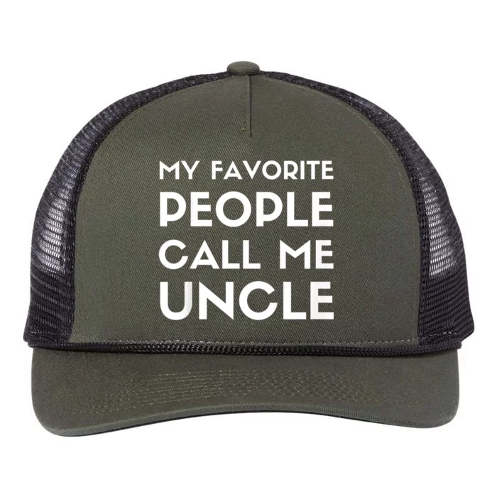 My Favorite People Call Me Uncle Retro Rope Trucker Hat Cap