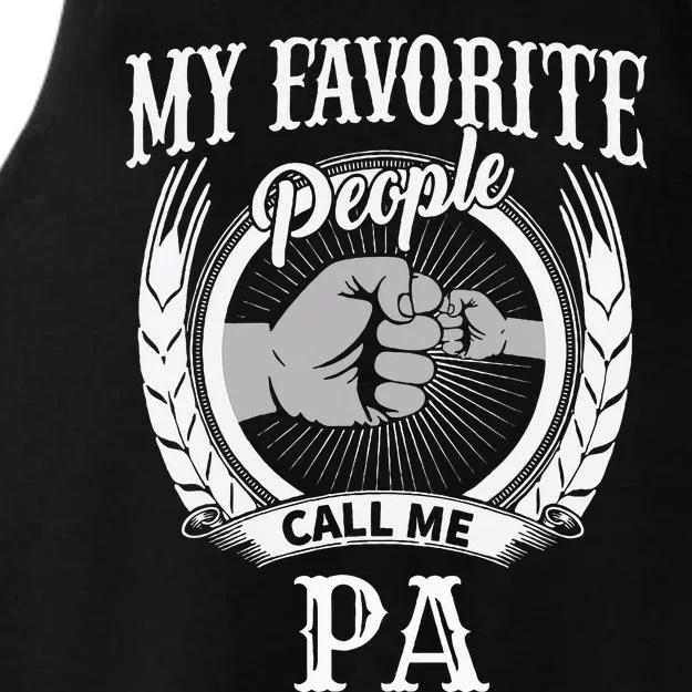 My Favorite People Call Me Pa Grandpa Ladies Tri-Blend Wicking Tank