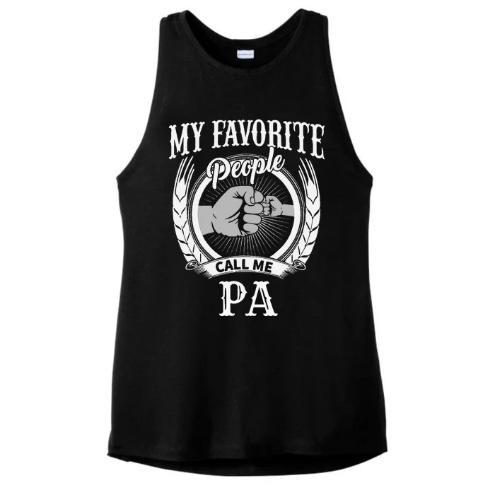 My Favorite People Call Me Pa Grandpa Ladies Tri-Blend Wicking Tank