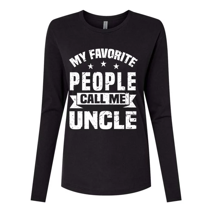 My Favorite People Call Me Uncle Relative Fathers Day Gift Womens Cotton Relaxed Long Sleeve T-Shirt