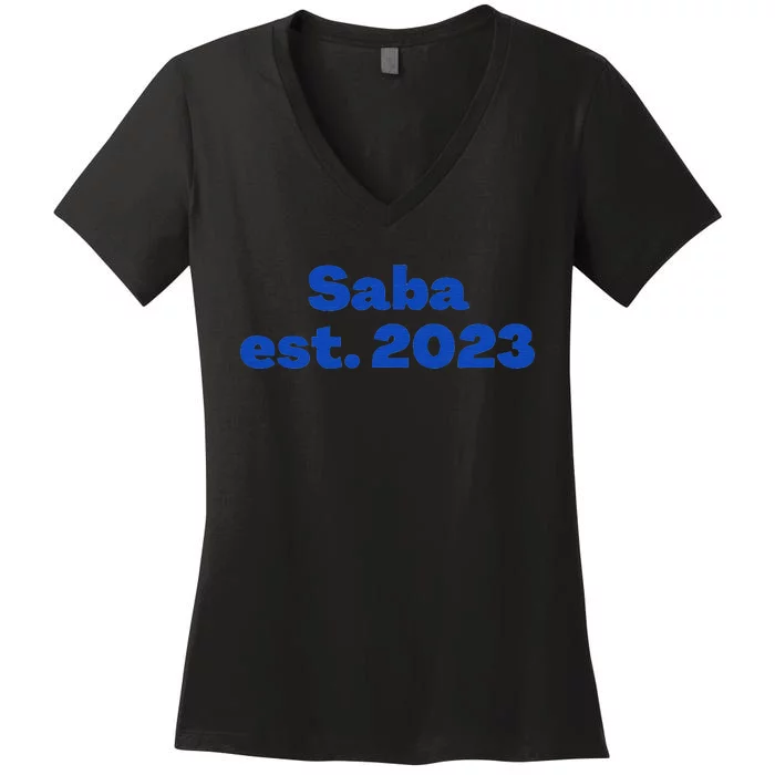 My Favorite People Call Me Saba Hebrew Jewish Grandpa Women's V-Neck T-Shirt