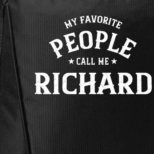 My Favorite People Call Me Richard Personalized First Name Gift City Backpack