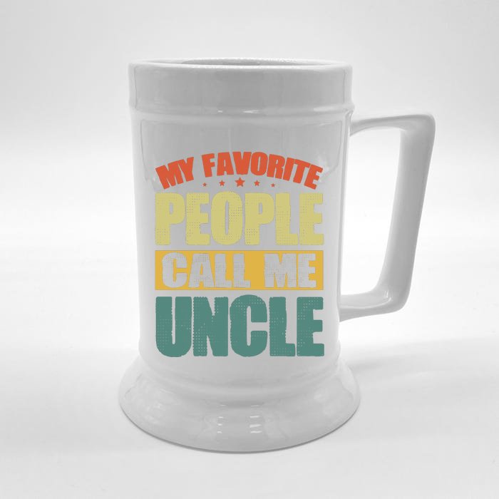 My Favorite People Call Me Uncle Vintage Front & Back Beer Stein