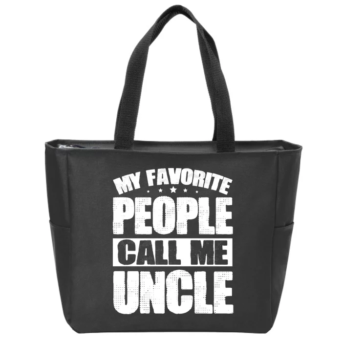 My Favorite People Call Me Uncle Vintage Zip Tote Bag